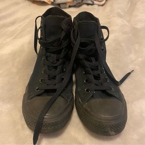 All black converse sneakers size 5.5/7.5
